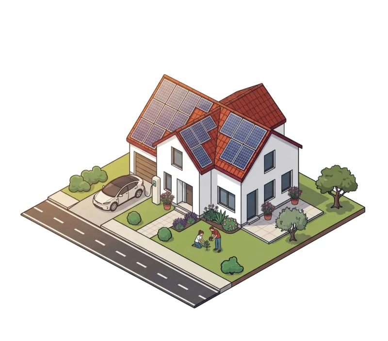 Residential solar panel installation